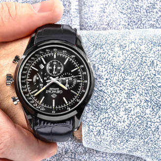 Zegarek Męski Giewont Chronograph Sapphire Czarny GW7650-A4 - 5