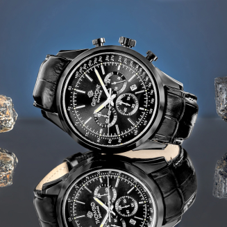 Zegarek Męski Giewont Chronograph Sapphire Czarny GW7650-A4 - 6