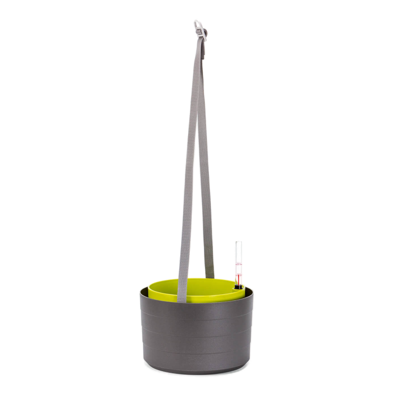 Wisząca donica samo-nawadniająca Urbalive Berberis szaro-brązowy 26 cm