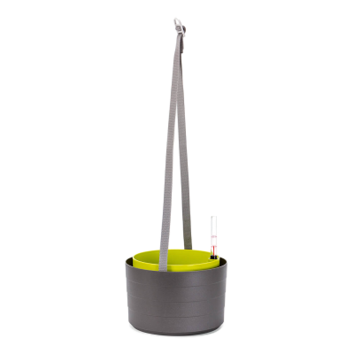 Wisząca donica samo-nawadniająca Urbalive Berberis szaro-brązowy 26 cm