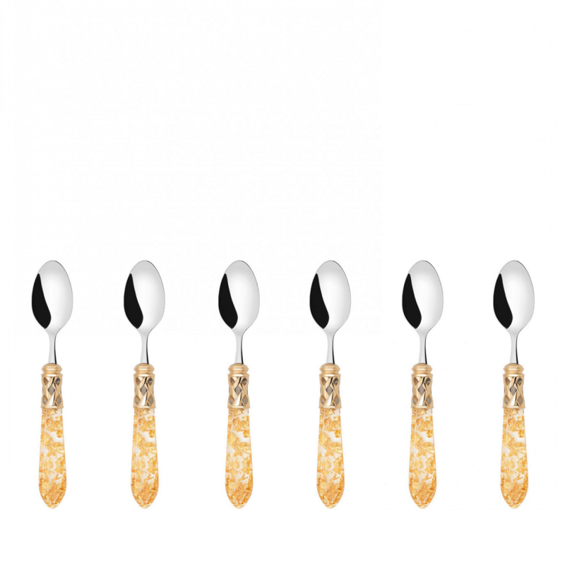 Komplet 6 łyżeczek do kawy Casa Bugatti Aladdin Gold/Gold