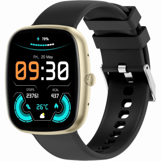 Smartwatch Damski GRAVITY GT18-7 Beżowy Pasek Silikonowy + Czarny Pasek - 4