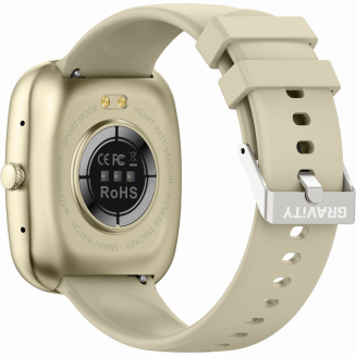 Smartwatch Damski GRAVITY GT18-7 Beżowy Pasek Silikonowy + Czarny Pasek - 9