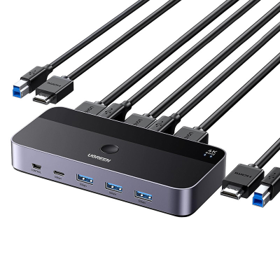 Przełącznik HDMI UGREEN CM664 2-portowy KVM