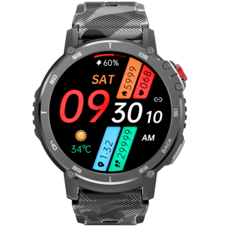 Smartwatch Męski RUBICON RNCF08 Black/Moro SMARUB232 - 2