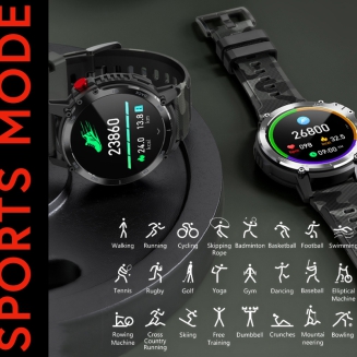 Smartwatch Męski RUBICON RNCF08 Black/Moro SMARUB232 - 9