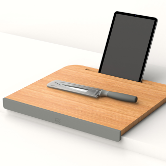 Bambusowa deska do krojenia z podstawką pod tablet BergHOFF Balance 45x40 cm - 3