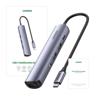 Hub UGREEN Revodok CM418 5in1 (gray) - 2