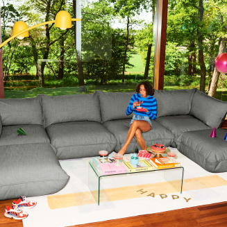 Pokrycie na siedzisko Fatboy Sumo Hocker Mouse Grey - 4