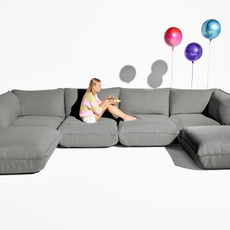 Pokrycie na siedzisko Fatboy Sumo Hocker Mouse Grey - 6