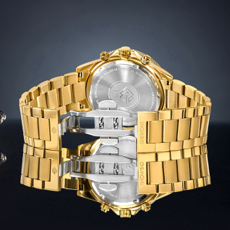 Zegarek Męski Giewont Chronograph Sapphire Złoto Czarny GW3520-B4 - 6
