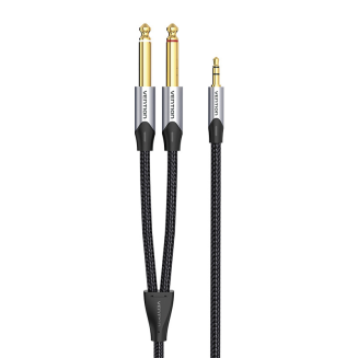 Kabel audio mini jack 3.5mm do 2x jack 6.35mm męski Vention BARHK 8m - 2