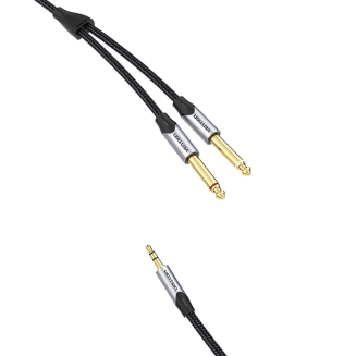 Kabel audio mini jack 3.5mm do 2x jack 6.35mm męski Vention BARHK 8m - 4