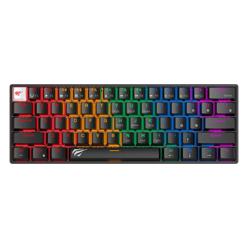 Przewodowa klawiatura mechaniczna / gamingowa RGB Havit KB903L (czarna) (QWERTY)