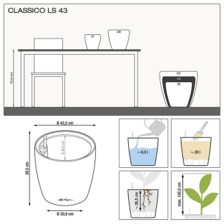  Lechuza Classico Premium LS 21 flowerpot | 28 | 35 | 43 | 50 taupe gloss - 7