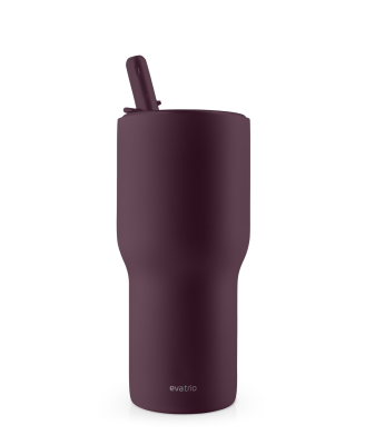 Kubek termiczny ze słomką Eva Solo Sip'n'Go 600 ml Fig Purple | CENA SPECJALNA
