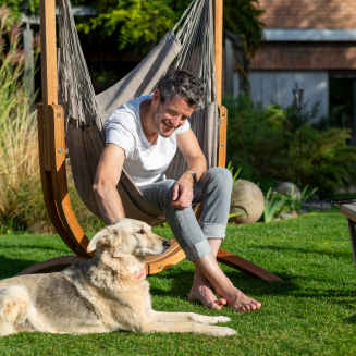  La Siesta Udine Outdoor Almond hammock chair with stand - 13