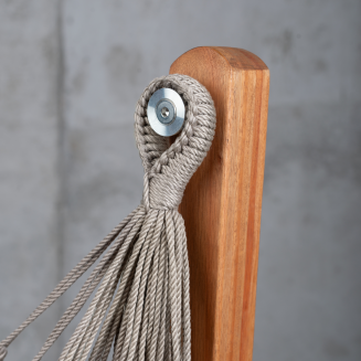 Fotel hamakowy La Siesta Udine Outdoor Almond ze stojakiem - 12