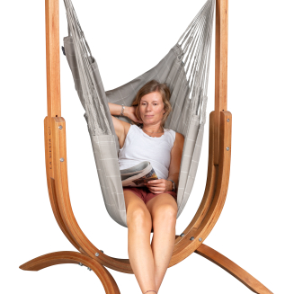  La Siesta Udine Outdoor Almond hammock chair with stand - 2