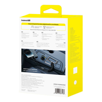 Ładowarka samochodowa 60W Baseus USB-C + kabel Lightning (Czarna) - 8