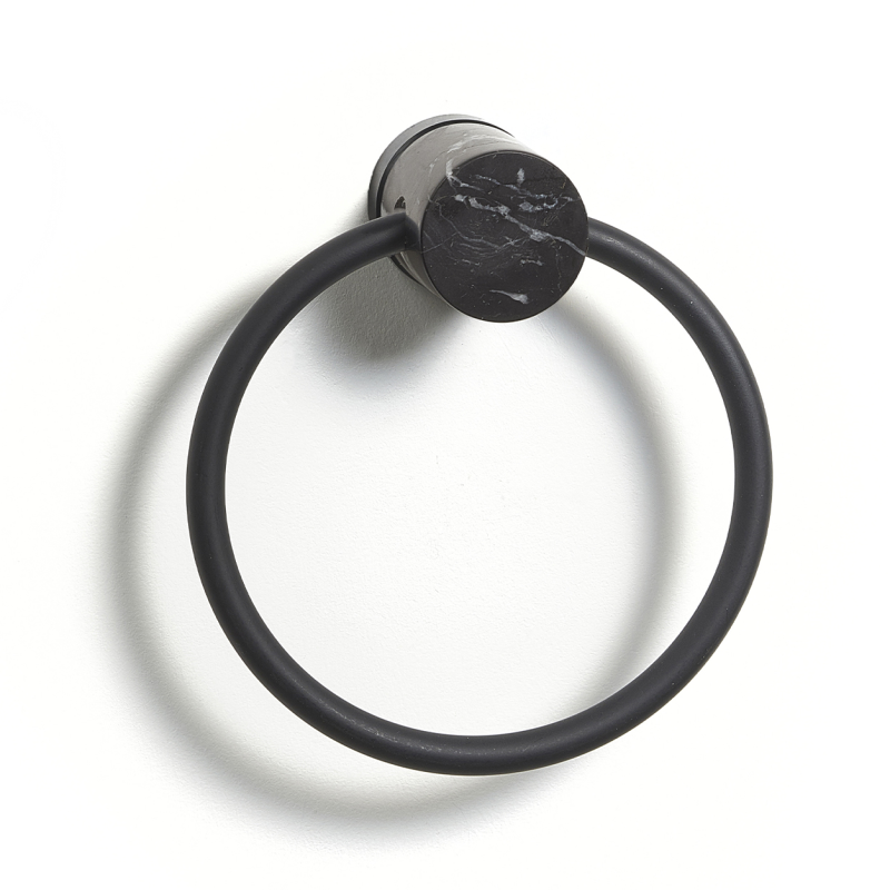  Aquanova Nero Black towel holder