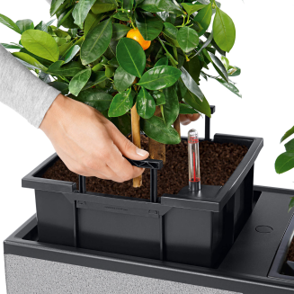 Donica Lechuza Trio Stone 40 grafitowy czarny - 2