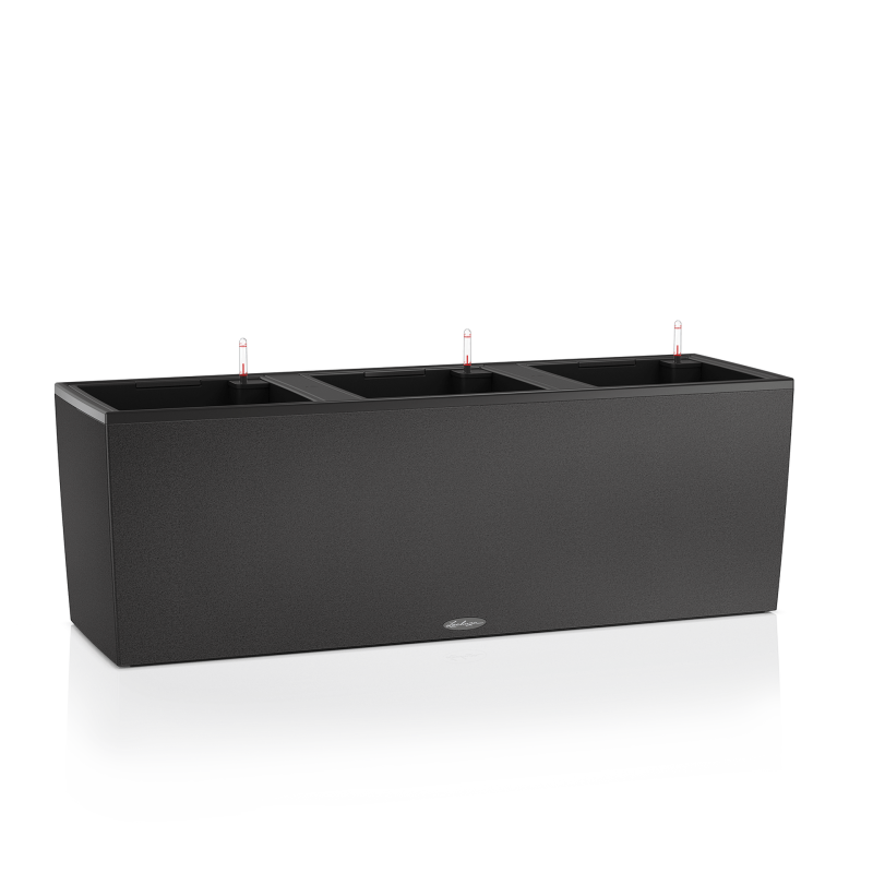  Lechuza Trio Stone planter 40 graphite black