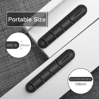 Organizer uchwyt na kable UGREEN  LP114 4 sloty (2 sztuki) - 7