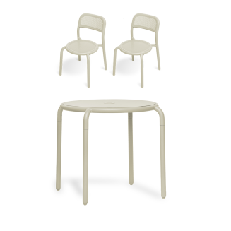 ZESTAW: Stół ogrodowy Fatboy Bistreau Toní + 2 x Krzesło ogrodowe Fatboy Bistro Chair Toní - 3
