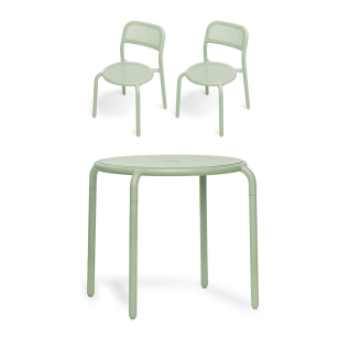 ZESTAW: Stół ogrodowy Fatboy Bistreau Toní + 2 x Krzesło ogrodowe Fatboy Bistro Chair Toní - 4