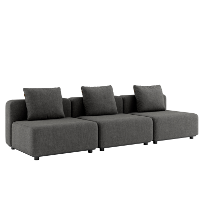  SACKit Cobana Lounge Sofa 3 Seater Cobana Grey