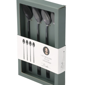 Zestaw 4 łyżeczek do latte Bitz Black - 2