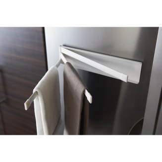 Magnetyczny wieszak na ścierki Yamazaki Tower biały - 3