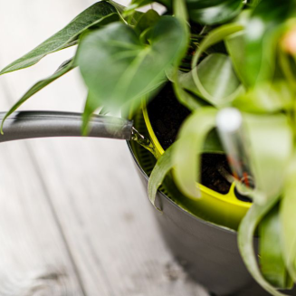 Donica samo-nawadniająca okrągła Urbalive Berberis szaro-brązowy30 cm - 3