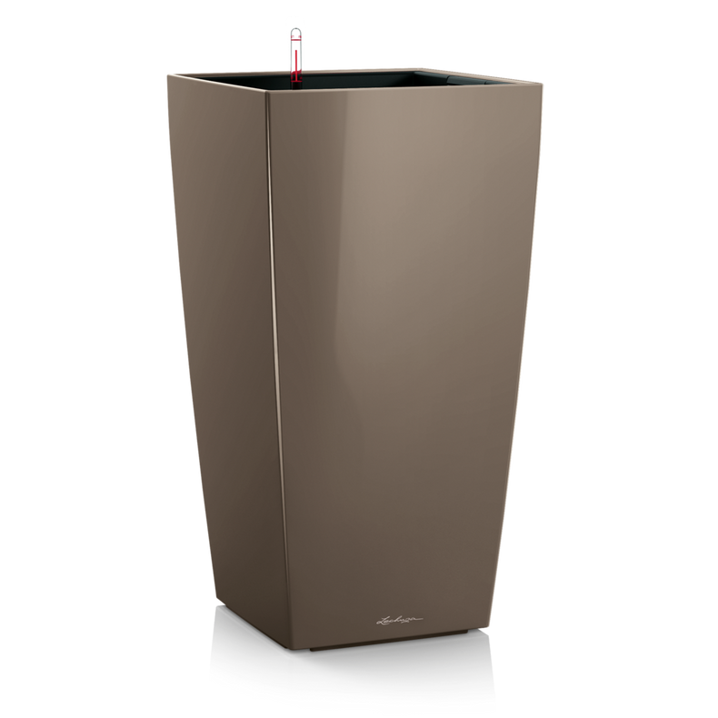 Lechuza Cubico Premium 22 flowerpot | 30 | 40 | 50 taupe gloss