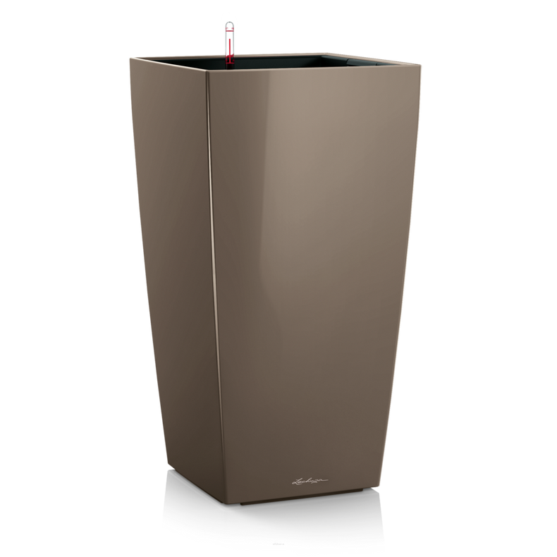 Donica Lechuza Cubico Premium 30 | 40 taupe połysk