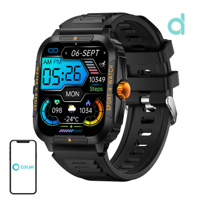 Smartwatch Colmi P76 (czarno- pomarańczowy)