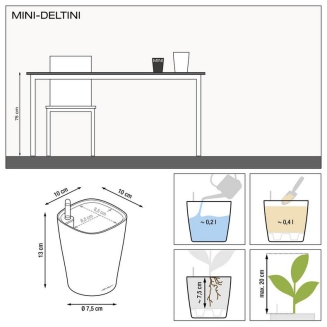  Lechuza Mini Deltini flowerpot white - 3