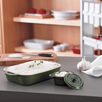Prostokątny półmisek ceramiczny Staub - 1.1 ltr, Zielony - 3