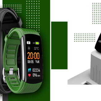 Smartwatch GIEWONT Czarno Zielony 2 Paski GW200-5 - 4