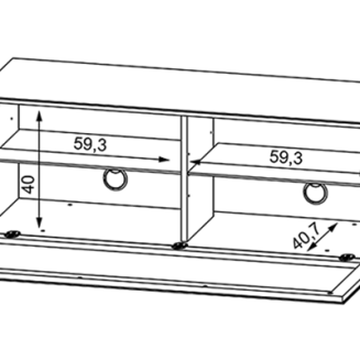 Stolik RTV Munari Ravenna 125x59x45cm 6 kolorów - 7