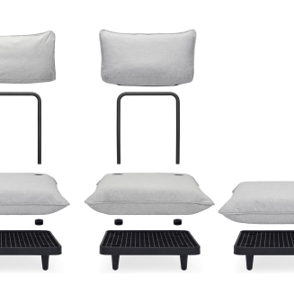 Sofa ogrodowa Fatboy Paletti Set Medium Mist - 2