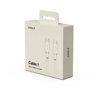 Kabel ładujący Avolt USB C do USB C 2 m beżowy - 2