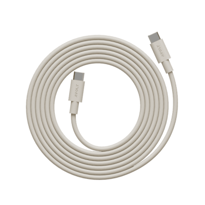 Kabel ładujący Avolt USB C do USB C 2 m beżowy