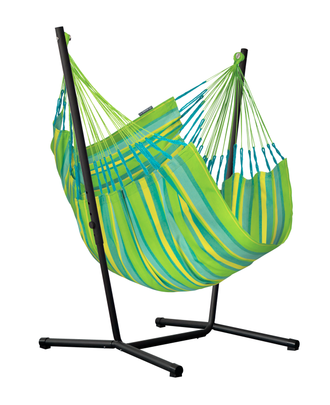 Fotel hamakowy ze stojakiem La Siesta Fiji Outdoor Lime Comfort