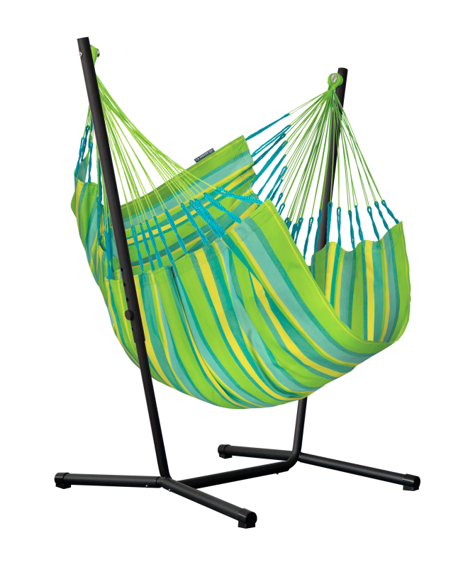 Fotel hamakowy ze stojakiem La Siesta Fiji Outdoor Lime Comfort