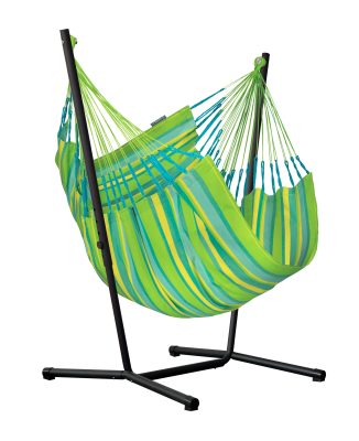 Fotel hamakowy ze stojakiem La Siesta Fiji Outdoor Lime Comfort