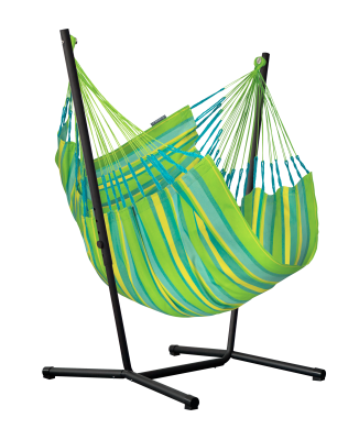 Fotel hamakowy ze stojakiem La Siesta Fiji Outdoor Lime Comfort