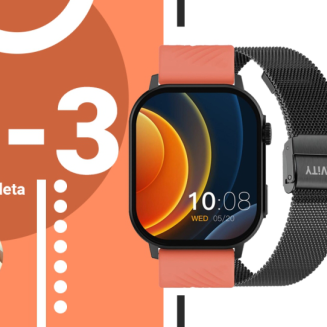 Smartwatch Gravity GT15-3 Czerwony Pasek Silikonowy + Czarna Bransoleta - 10