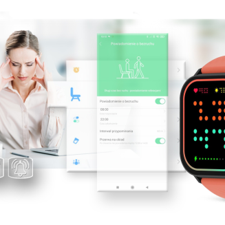 Smartwatch Gravity GT15-3 Czerwony Pasek Silikonowy + Czarna Bransoleta - 19